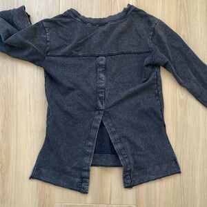 Pilcro Sweatshirt Top Faded Black